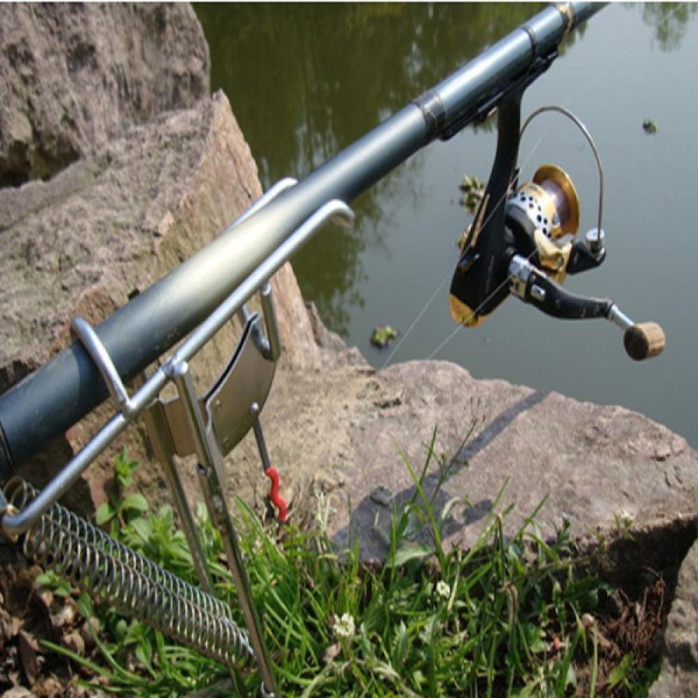 Double Spring Fishing Stand Bracket Fishing Rod Pole Stand