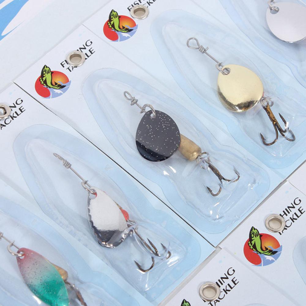 30x Metal Fishing Lures Spinners Baits Assorted Fish Hooks Tackle