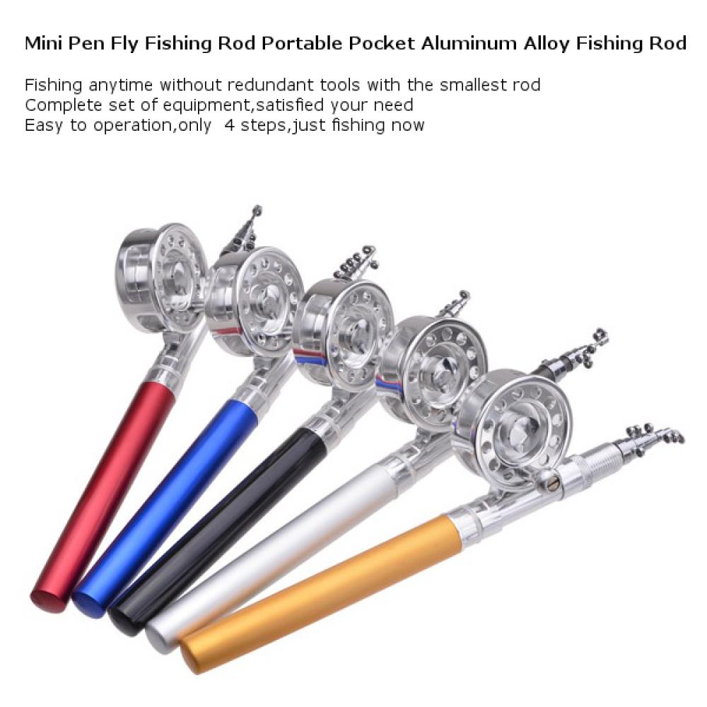 Mini Pen Fly Fishing Rod Portable Pocket Aluminum Alloy