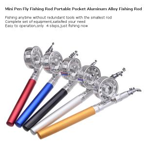 Mini Pen Fly Fishing Rod Portable Pocket Aluminum Alloy