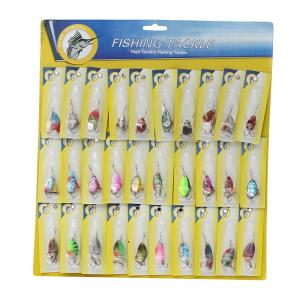 30pcs Metal Fishing Lures Spinner Baits Crankbait Assorted Tackle