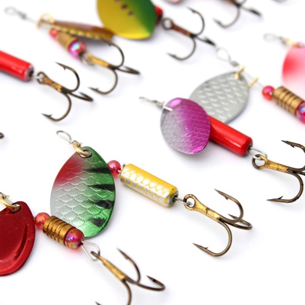30pcs Metal Fishing Lures Spinner Baits Crankbait Assorted Tackle