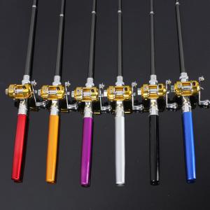 Portable Pocket Pen Shape Aluminum Alloy Fishing Rod Pole Reel Combos