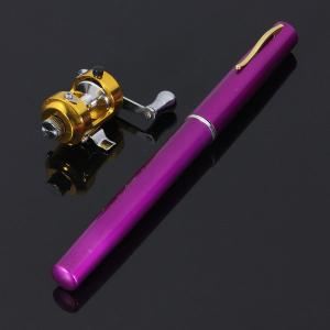 Portable Pocket Pen Shape Aluminum Alloy Fishing Rod Pole Reel Combos