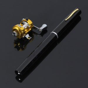 Portable Pocket Pen Shape Aluminum Alloy Fishing Rod Pole Reel Combos