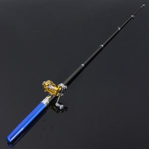 Portable Pocket Pen Shape Aluminum Alloy Fishing Rod Pole Reel Combos