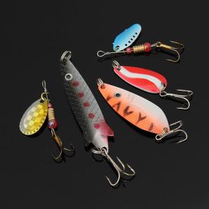 30pcs Assorted Spinner Baits Metal Fishing Lures Fish Hooks Tackle