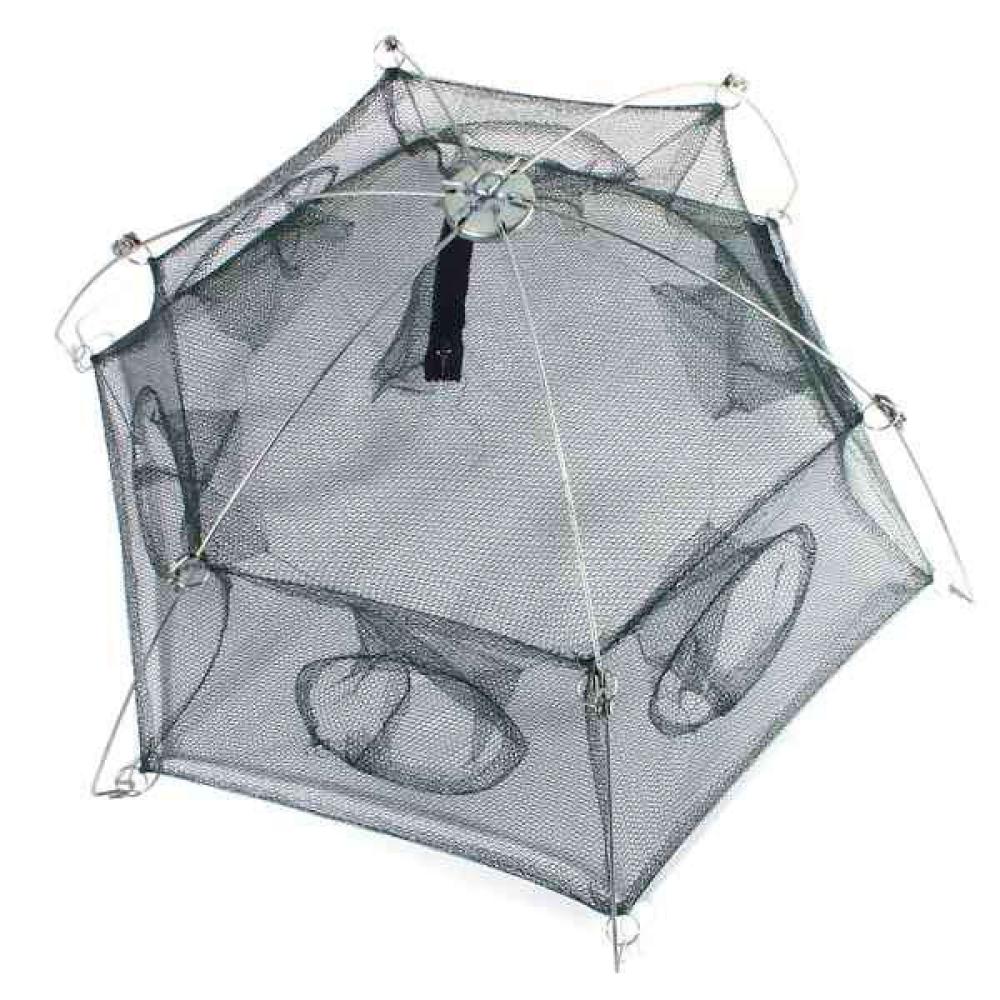 New Minnow Folded Fishing Trap Bait Cast Mesh Folding Fish Crab Net