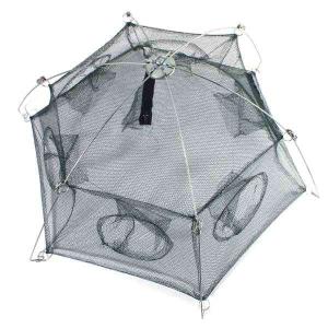 New Minnow Folded Fishing Trap Bait Cast Mesh Folding Fish Crab Net