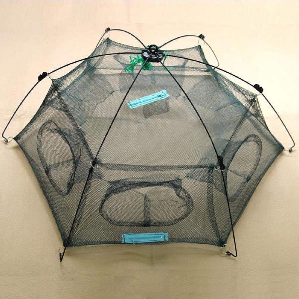 New Folded 80x80cm Folding Crab Fish Minnow Fishing Trap Cast Net