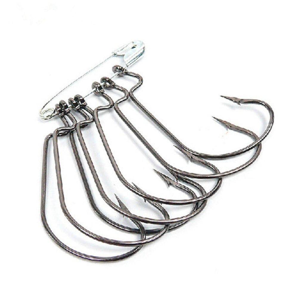 100 Pcs Fishing Hooks Worm Hook Carbon Steel Fishing Hook Big Bass