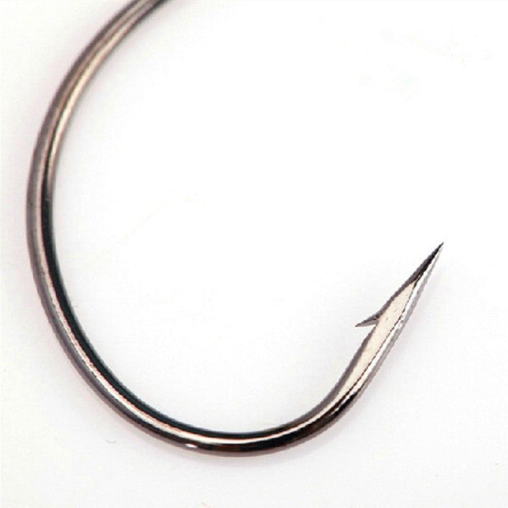 100 Pcs Fishing Hooks Worm Hook Carbon Steel Fishing Hook Big Bass