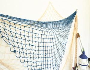 Fishing Net Mediterranean Style Beach Scene Party Decoration Net (1) Piece - Blue or White