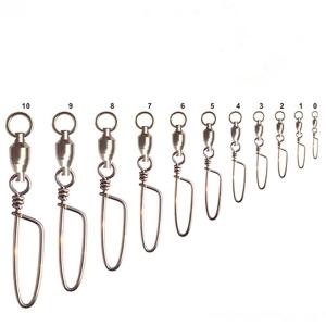 20pcs Fishing Ball Bearing Swivel Coastlock Snap Connector Saltwater 4# 6#