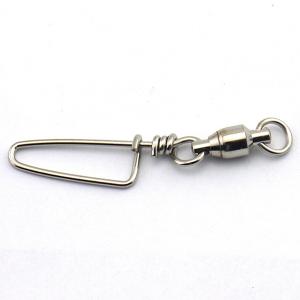 20pcs Fishing Ball Bearing Swivel Coastlock Snap Connector Saltwater 4# 6#