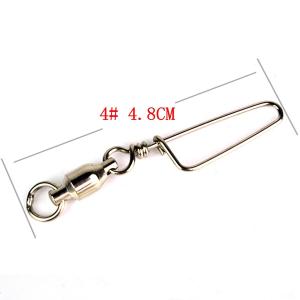 20pcs Fishing Ball Bearing Swivel Coastlock Snap Connector Saltwater 4# 6#
