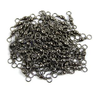 100pcs Brass Barrel Swivel Connector Fishing Swivel Pin Solid Rings