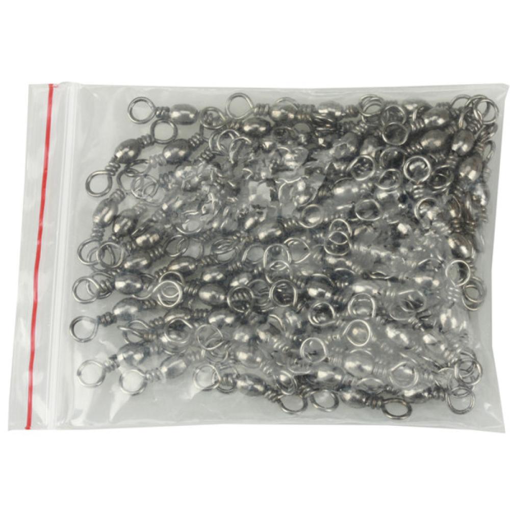 100pcs Brass Barrel Swivel Connector Fishing Swivel Pin Solid Rings
