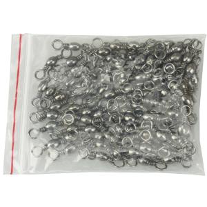 100pcs Brass Barrel Swivel Connector Fishing Swivel Pin Solid Rings