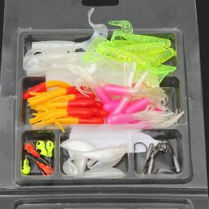 Soft Fishing Lures Bait Small Hooks Fishing Tackles Set