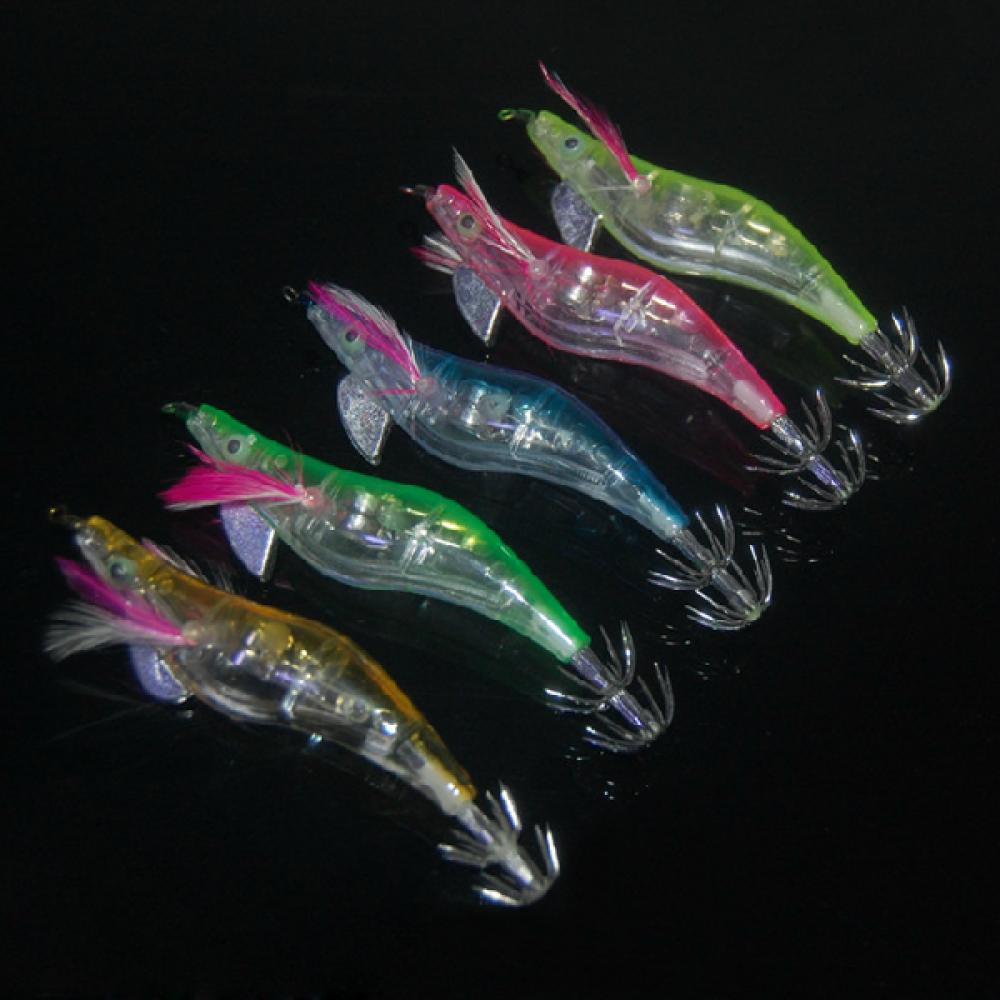Electronic Luminous Shrimp Lure Squid Fishing Jigs Lures Bass Bait