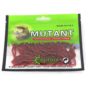 80x 4cm EarthWorm Fish Lure Red Worms Plastic Fishing Lures Soft Baits