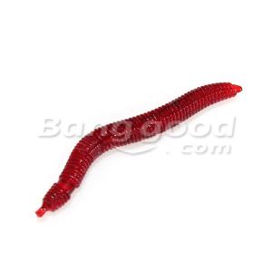 80x 4cm EarthWorm Fish Lure Red Worms Plastic Fishing Lures Soft Baits