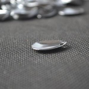 10pcs Fishing Flattie Spinner Blades Smooth Nickel Spoons Rigs
