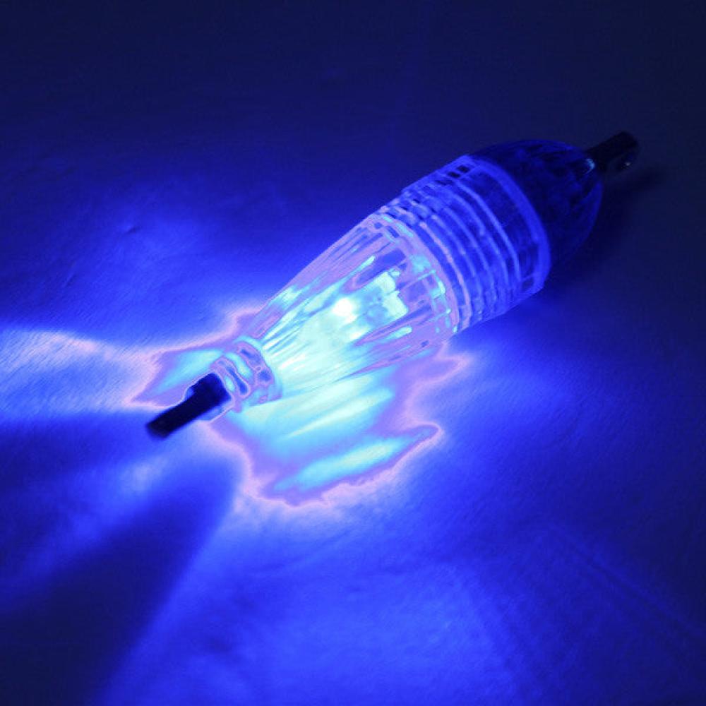 LED Mini Fishing Squid Bait Lure Light Blue Flashing