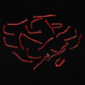 20PCS 2.5cm Silicon Man Made Worm Bait Fishing Lure Bait Grub Red