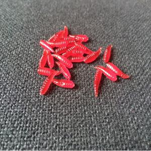 25 Pcs 16MM Soft Silicone Noctilucent Fishing Worms Grub with Taste