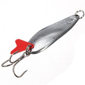 Hard Lure Iron Copper Metal Sequins Bait Lure Bass Spoon Treble Hook