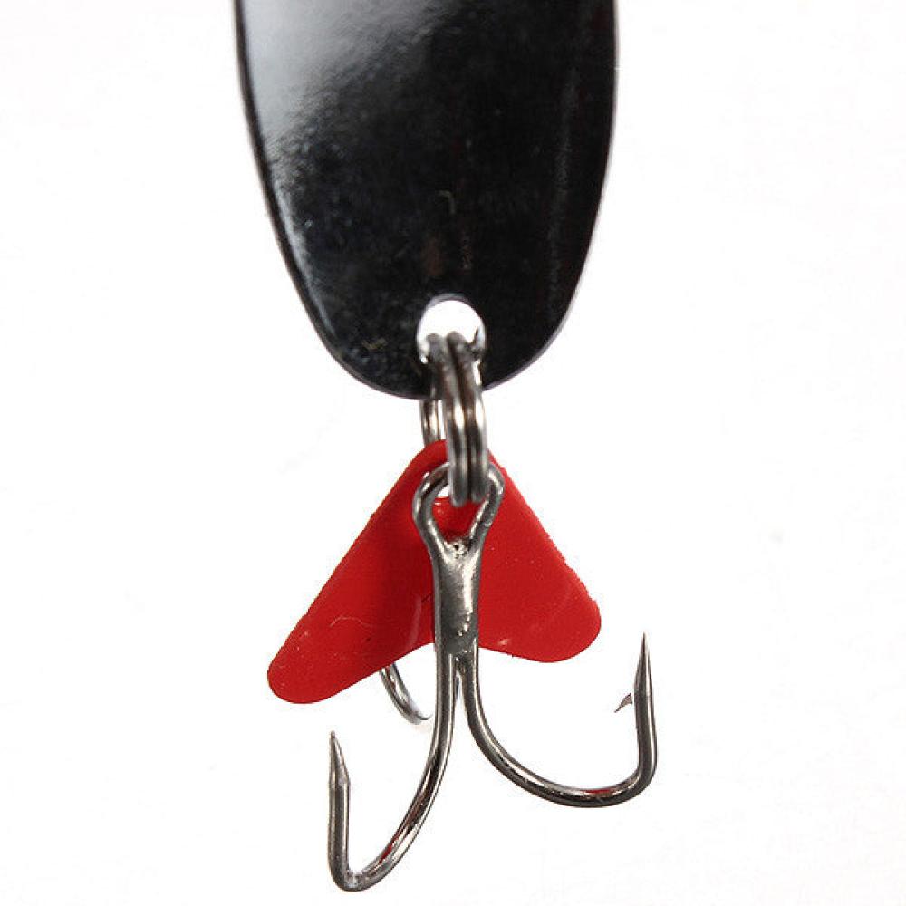Hard Lure Iron Copper Metal Sequins Bait Lure Bass Spoon Treble Hook