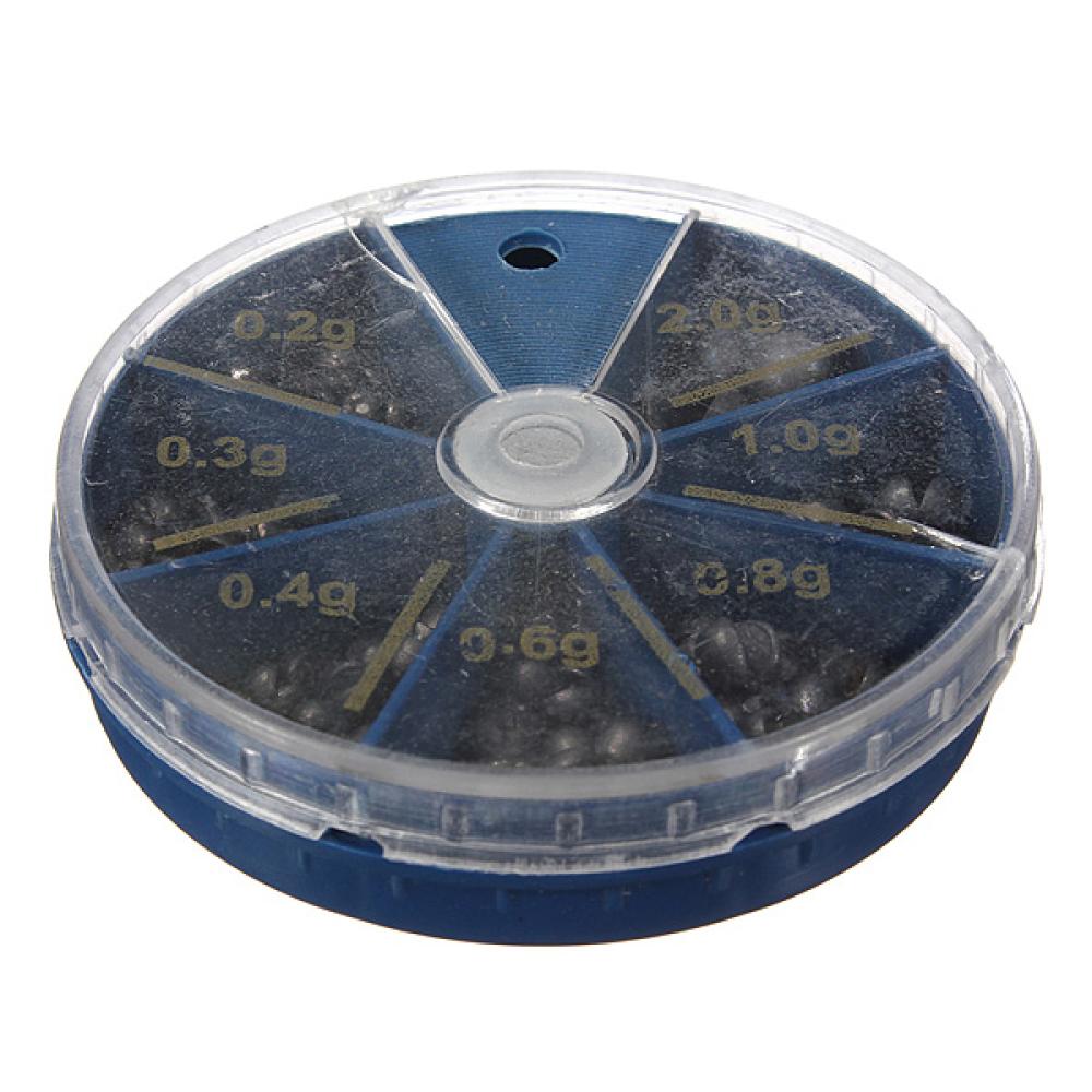 Split Shot Float Reuseable Fishing Angling Lead Sinkers 8 Compartments - GhillieSuitShop