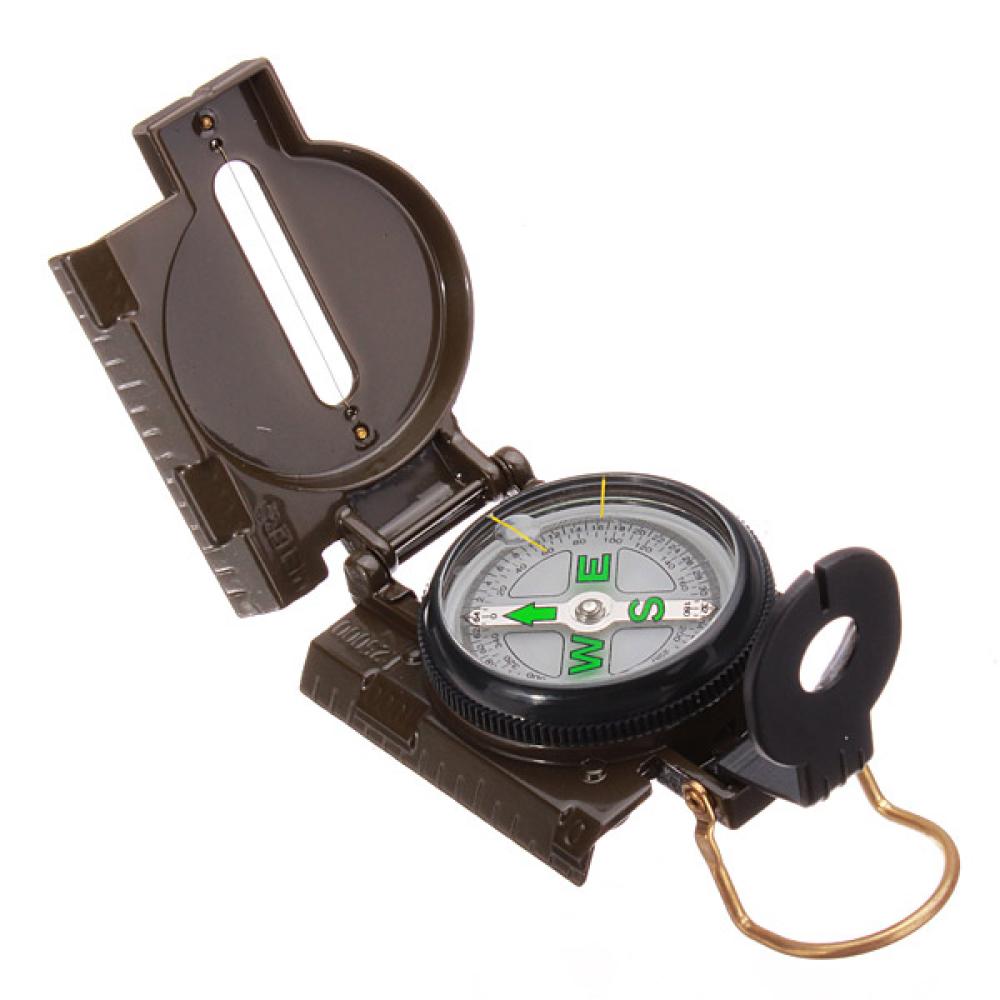3 In 1 LED Military Marching Outdoor Camping 360 Lensatic Compass