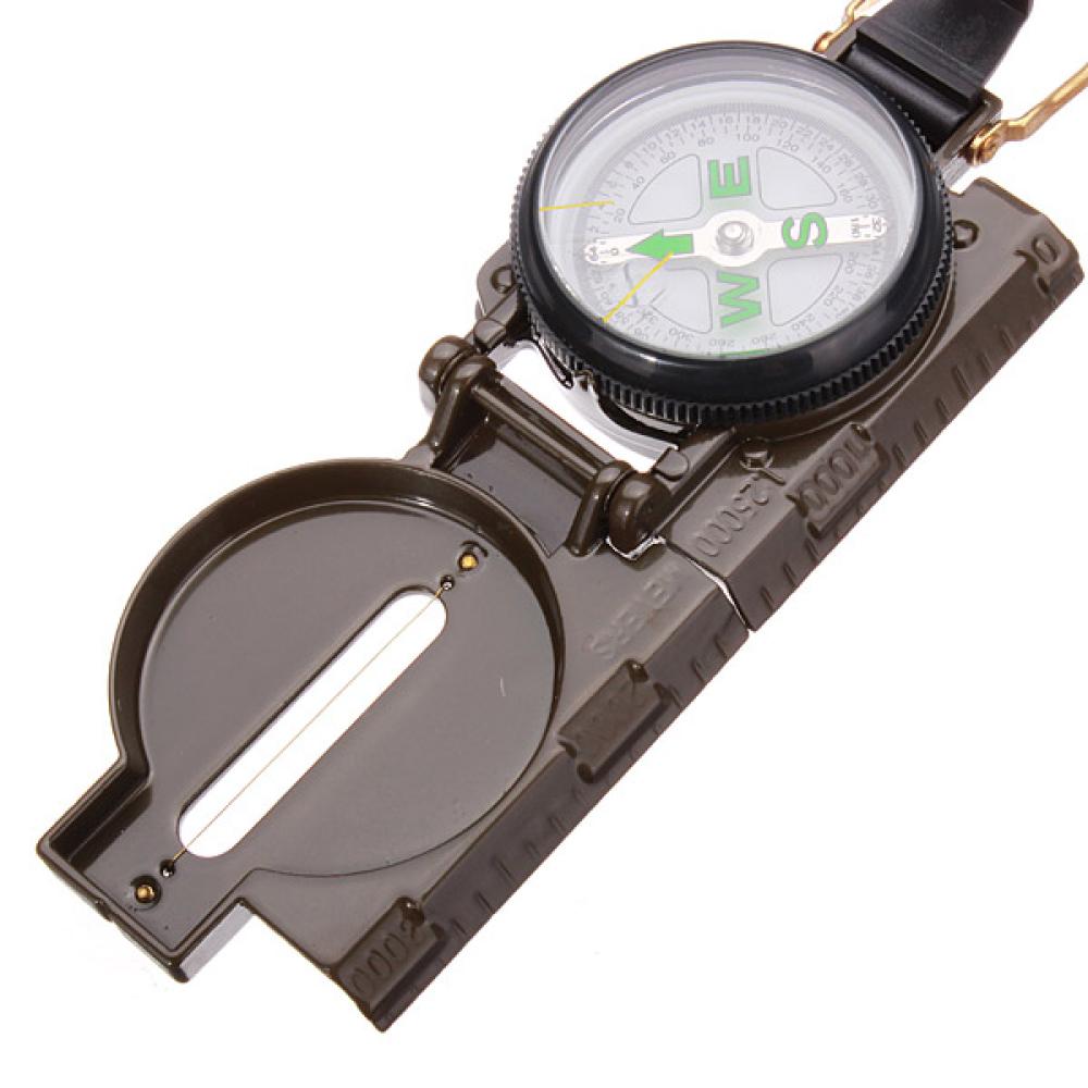 3 In 1 LED Military Marching Outdoor Camping 360 Lensatic Compass