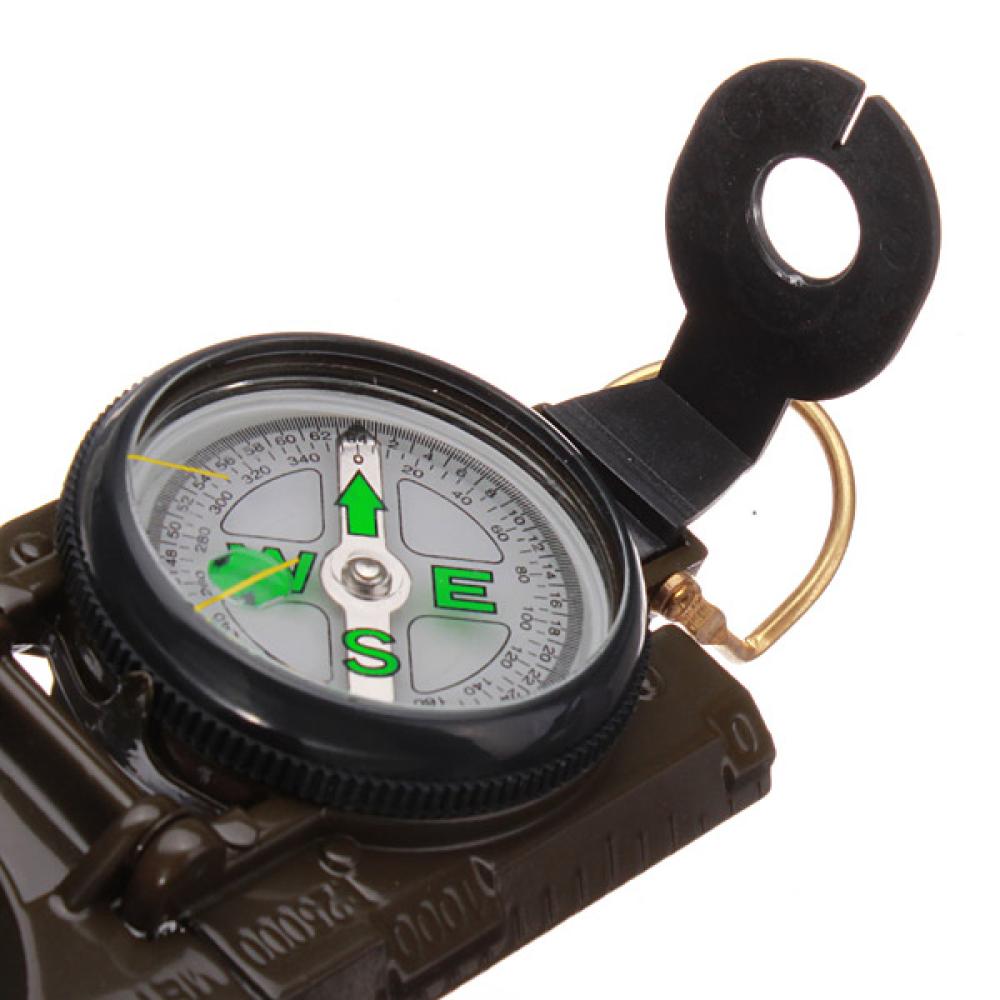 3 In 1 LED Military Marching Outdoor Camping 360 Lensatic Compass