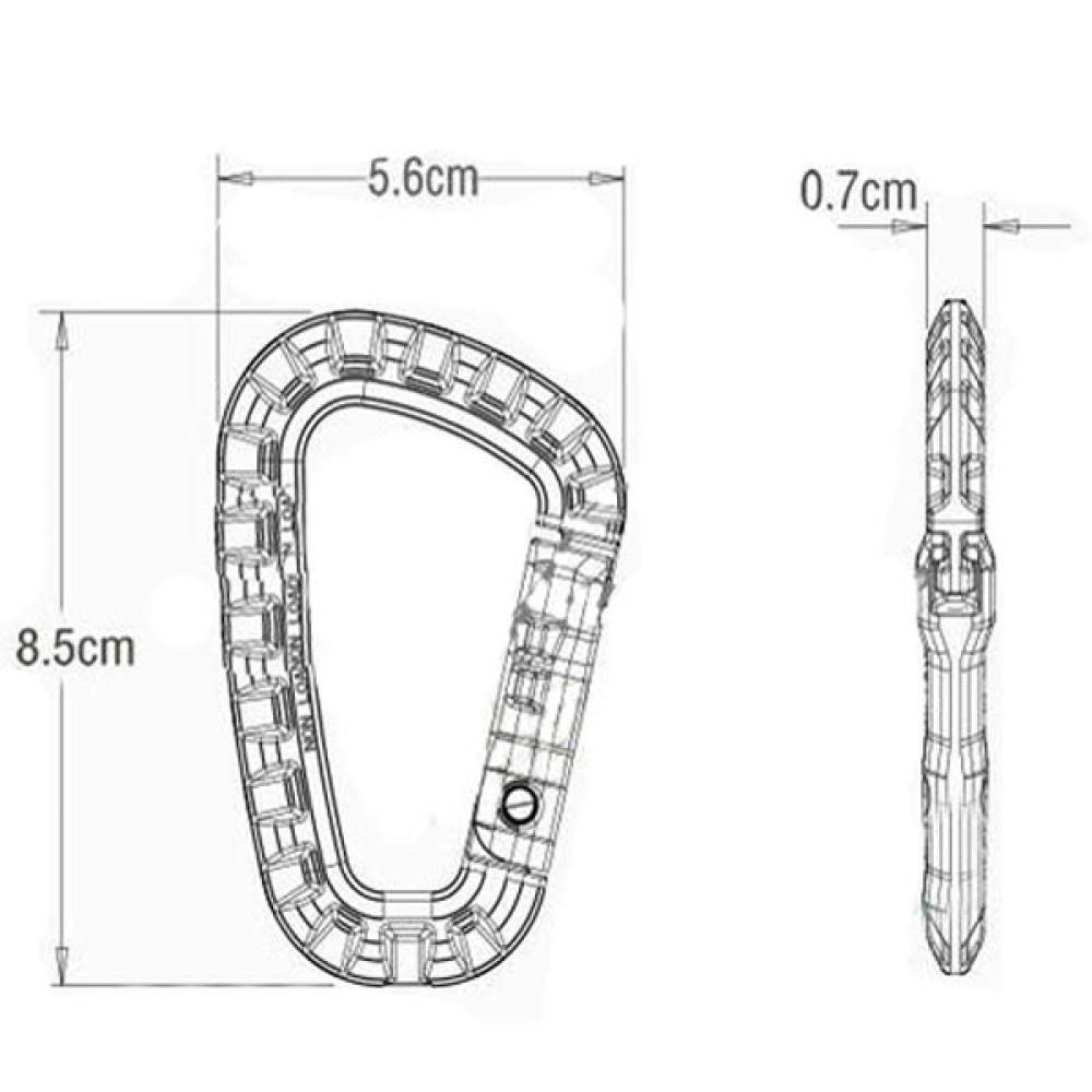 D-Ring Strong Carabiner Snap Keychain Tactical Backpack Hanging Hook