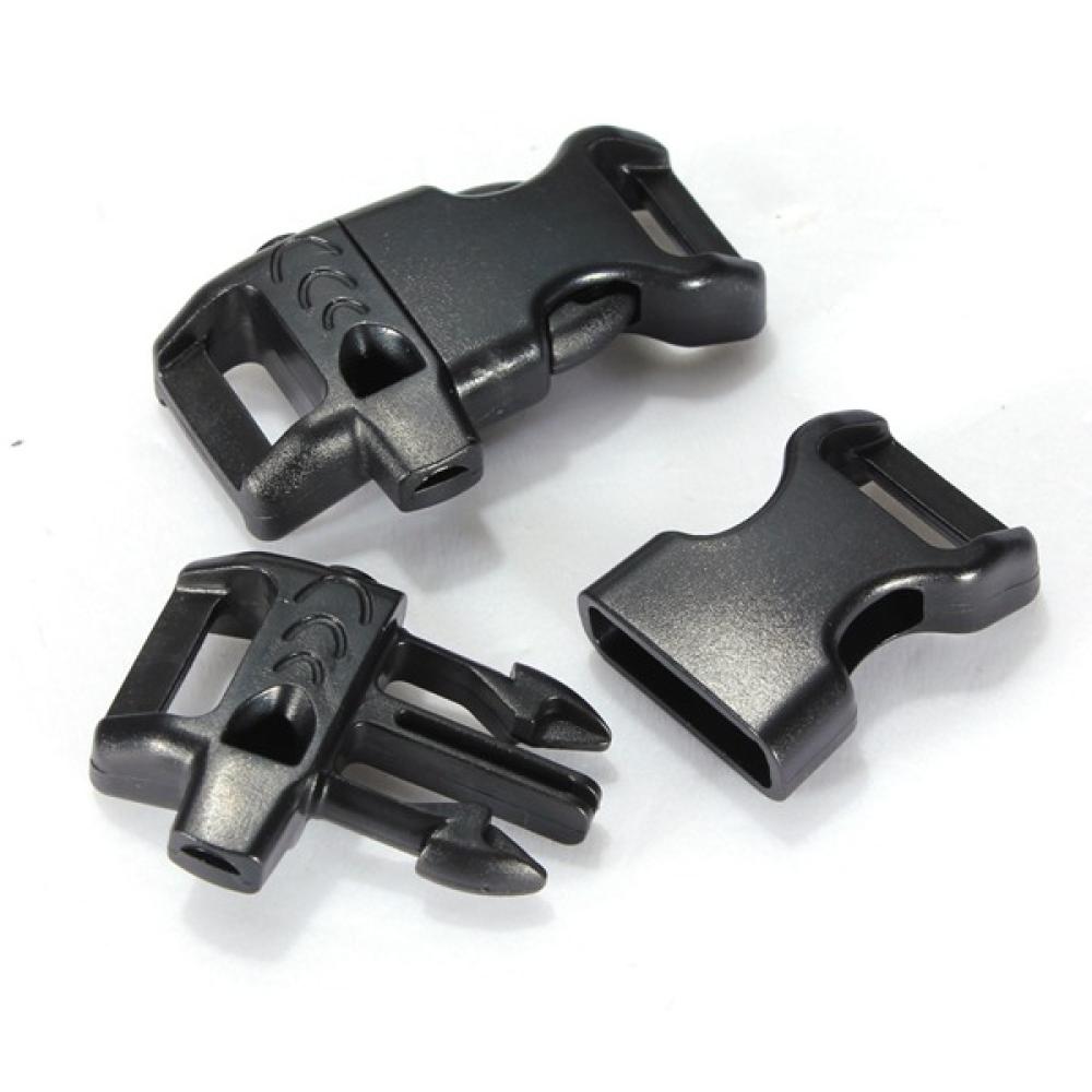 100 Curved Whistle Release Buckles for Paracord Bracelets Webbing Straps