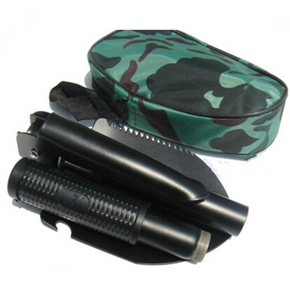 Mini Multi-function Folding Shovel Survival Trowel Dibble Pick Saw Camping Tools