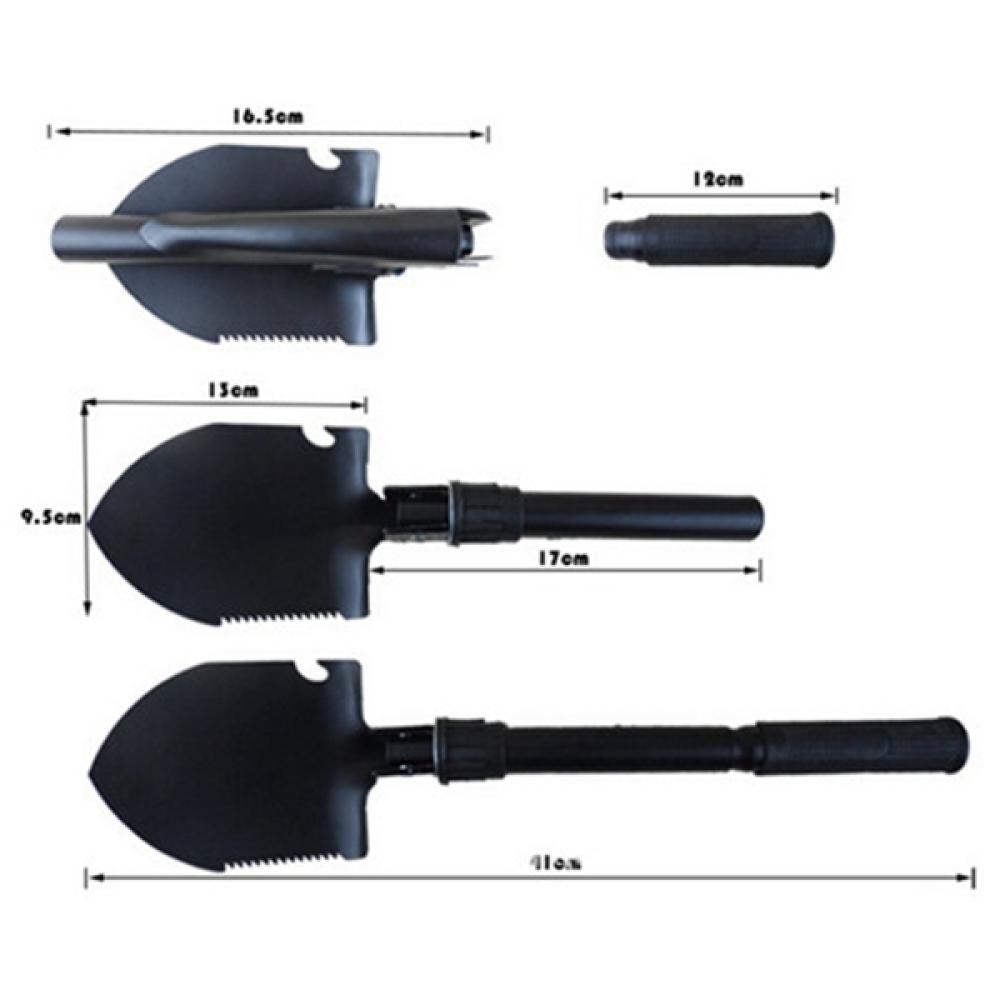 Mini Multi-function Folding Shovel Survival Trowel Dibble Pick Saw Camping Tools