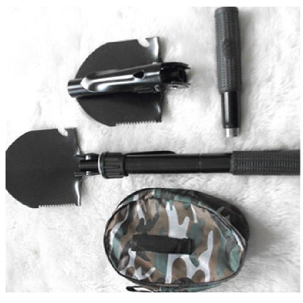Mini Multi-function Folding Shovel Survival Trowel Dibble Pick Saw Camping Tools