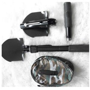 Mini Multi-function Folding Shovel Survival Trowel Dibble Pick Saw Camping Tools