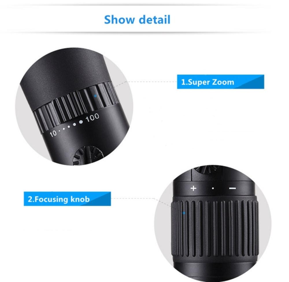 10-100X21 New Model Portable And Mini Monoculars High Magnification Night Vision Telescope