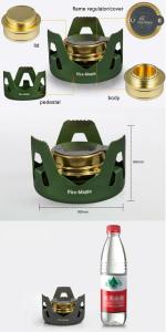 1 Evaporation Alcohol Stove Portable Mini Spirit Burner Hiking Camping