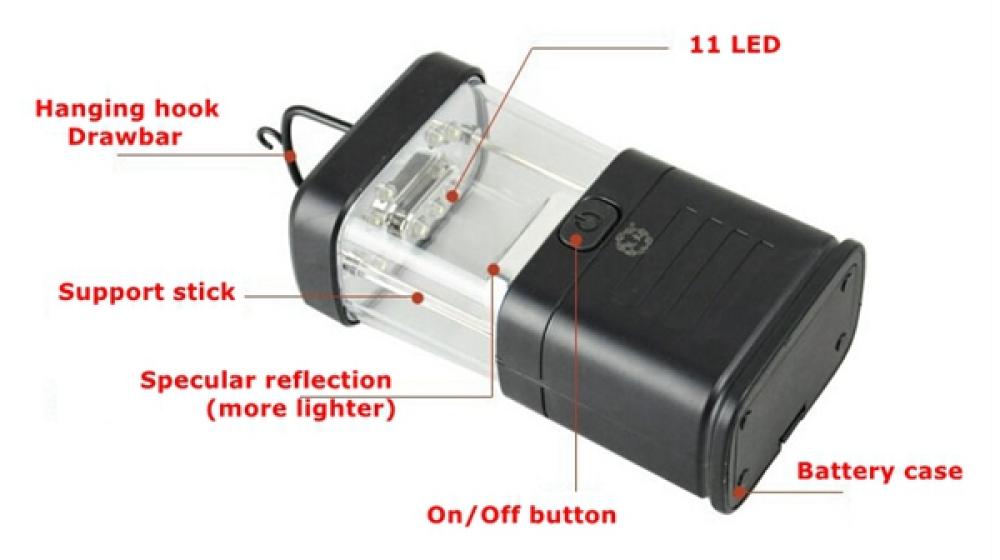 11 LED Lantern Lights Lamp for Camping Fishing Reading
