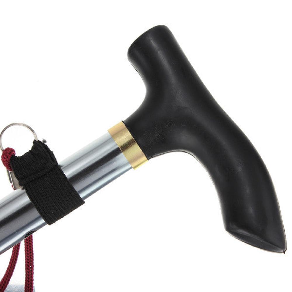 4 Sections Rubber Ferrule Aluminium Walking Stick for Outdoor Sports