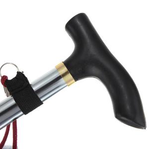 4 Sections Rubber Ferrule Aluminium Walking Stick for Outdoor Sports