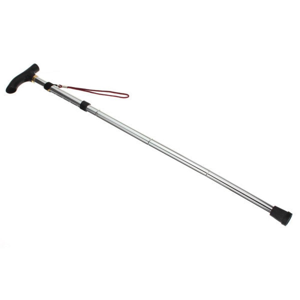 4 Sections Rubber Ferrule Aluminium Walking Stick for Outdoor Sports