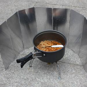 Camping Foldable Aluminum Plates BBQ Stove Wind Shield